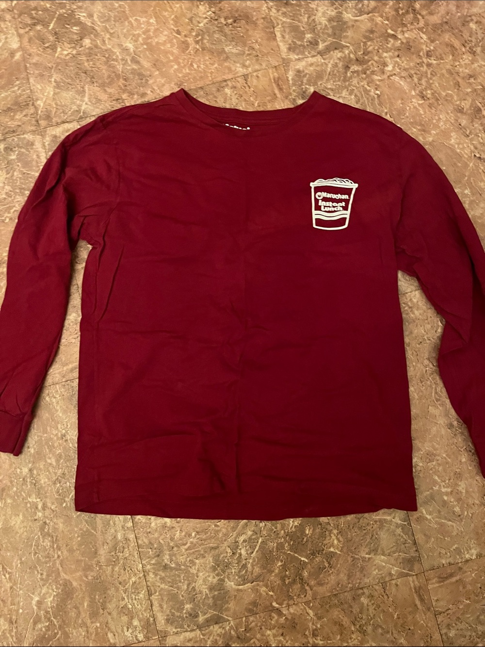 Instant Lunch Men's Long Sleeve T-Shirt - Maroon
